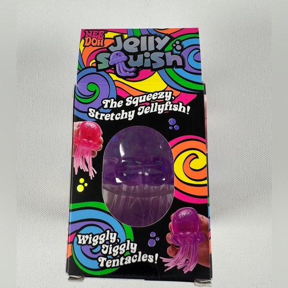 🔥VIRAL NeeDoh JELLY SQUISH Glitter Jellyfish Stress Squishy Squeeze 💜purple 🪼 - Picture 2 of 3